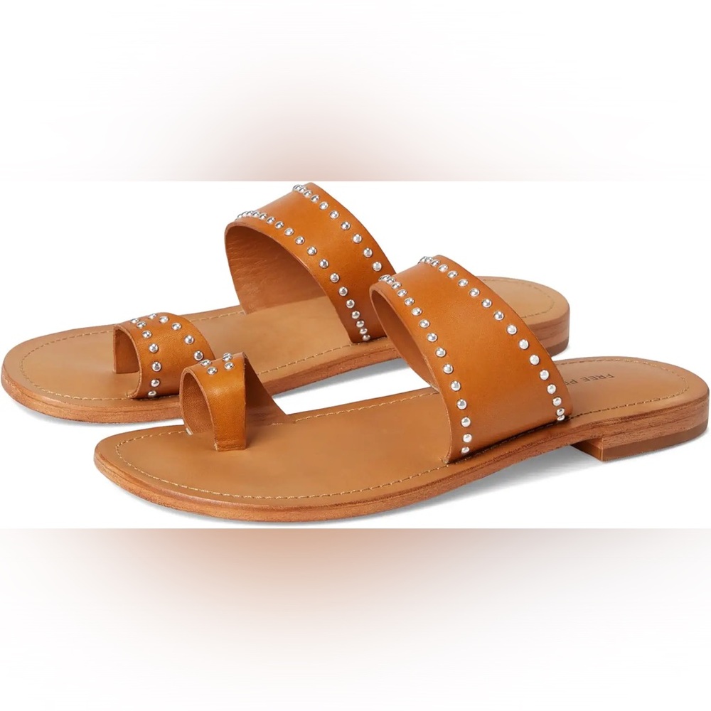Free People Tan Studded Sandals